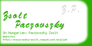 zsolt paczovszky business card